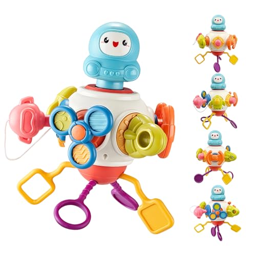 AMFUN Motorikwürfel Baby 6 12 18 Monate, 8 in 1 Montessori Spielzeug, Montessori UFO Cube ab 1 2 3 Jahr Jungen Mädchen Geburtstag Geschenke von AMFUN