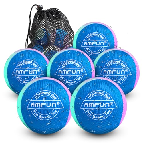 AMFUN 6 Stück Wasserbälle Sprungball, Wasserball, Schnelltrocknender Lycra-Bezug Ball, Für Jugendliche und Erwachsene von AMFUN
