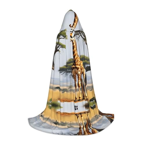 AMHMNZDXH Afrika Giraffe Majestätischer Baumdruck Kapuzenumhang für Teenager für Halloween, Cosplay, Party, Tanz AMHMNZDXH Afrika Giraffe Majestätischer Baumdruck Kapuzenumhang für Teenager für Halloween, Cosplay, Party, Tanz von AMHMNZDXH
