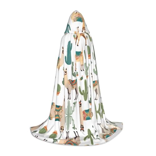 AMHMNZDXH Alpaka Lama Print Kapuzenumhang für Teenager für Halloween, Cosplay, Party, Tanz AMHMNZDXH Alpaka Lama Print Kapuzenumhang für Teenager für Halloween, Cosplay, Party, Tanz von AMHMNZDXH