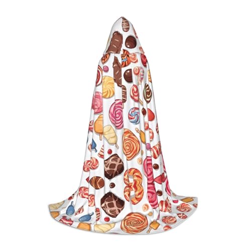 AMHMNZDXH Bunter süßer Lutscher-Cupcake-Donut-Druck, Kapuzenumhang für Teenager, für Halloween, Cosplay, Party, Tanz AMHMNZDXH Bunter süßer Lutscher-Cupcake-Donut-Druck, Kapuzenumhang für Teenager, für Halloween, Cosplay, Party, Tanz von AMHMNZDXH