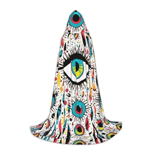 AMHMNZDXH Evil Eyes Print Kapuzenumhang für Teenager für Halloween, Cosplay, Party, Tanz AMHMNZDXH Evil Eyes Print Kapuzenumhang für Teenager für Halloween, Cosplay, Party, Tanz von AMHMNZDXH