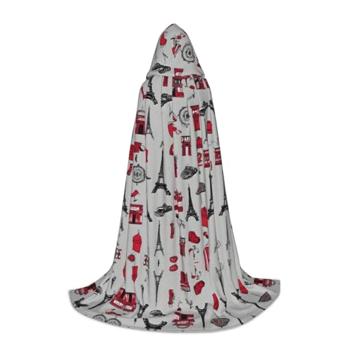 AMHMNZDXH Französisches Modell, Frettchen-Druck, Kapuzenumhang für Teenager, für Halloween, Cosplay, Party, Tanz AMHMNZDXH Französisches Modell, Frettchen-Druck, Kapuzenumhang für Teenager, für Halloween, Cosplay, Party, Tanz von AMHMNZDXH