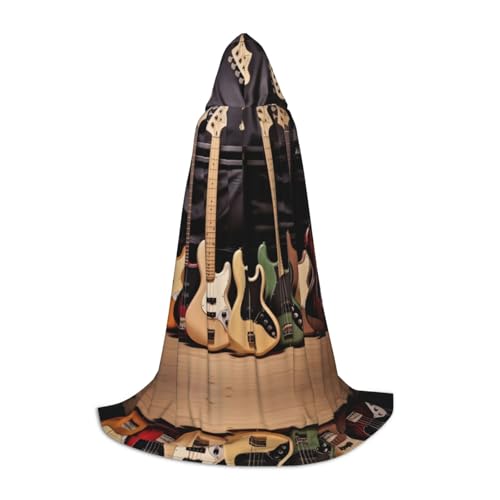AMHMNZDXH Gitarre Bass Musik Musikinstrumente Druck Kapuzenumhang für Jugendliche für Halloween, Cosplay, Party, Tanz AMHMNZDXH Gitarre Bass Musik Musikinstrumente Druck Kapuzenumhang für Jugendliche für Halloween, Cosplay, Party, Tanz von AMHMNZDXH