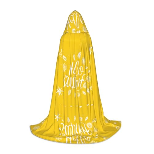 AMHMNZDXH Goodlooking Hello Print Kapuzenumhang für Teenager für Halloween, Cosplay, Party, Tanz von AMHMNZDXH
