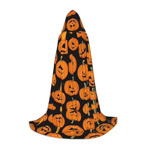 AMHMNZDXH Halloween Kürbis Muster Druck Kapuzenumhang für Teenager für Halloween, Cosplay, Party, Tanz AMHMNZDXH Halloween Kürbis Muster Druck Kapuzenumhang für Teenager für Halloween, Cosplay, Party, Tanz von AMHMNZDXH