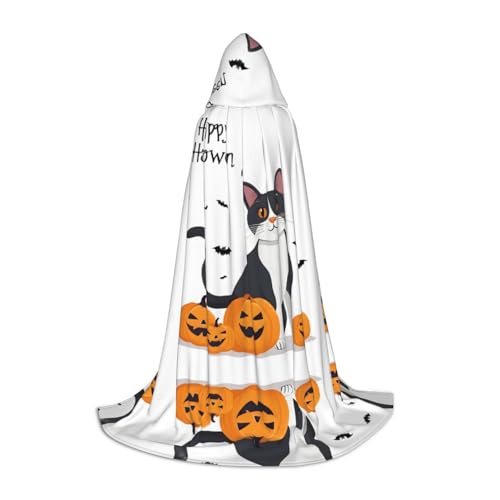 AMHMNZDXH Happy Halloween Day Trick or Treat Print Kapuzenumhang für Teenager für Halloween, Cosplay, Party, Tanz AMHMNZDXH Happy Halloween Day Trick or Treat Print Kapuzenumhang für Teenager für Halloween, Cosplay, Party, Tanz von AMHMNZDXH