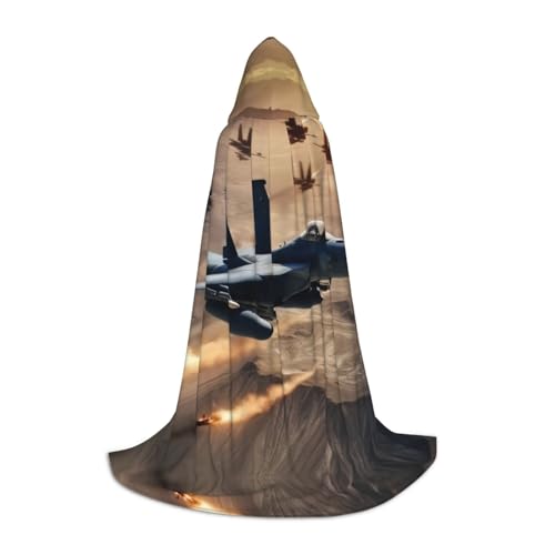 AMHMNZDXH Jet Fighter Print Kapuzenumhang für Teenager für Halloween, Cosplay, Party, Tanz AMHMNZDXH Jet Fighter Print Kapuzenumhang für Teenager für Halloween, Cosplay, Party, Tanz von AMHMNZDXH