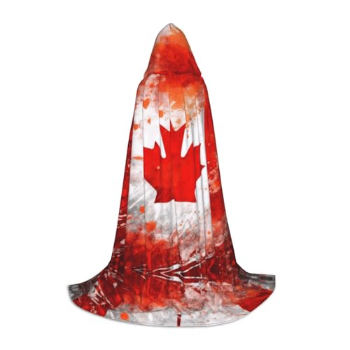 AMHMNZDXH Kapuzenumhang mit Kanada-Flagge, für Teenager, Halloween, Cosplay, Party, Tanz von AMHMNZDXH