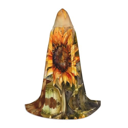 AMHMNZDXH Kapuzenumhang mit Sonnenblumenmuster, für Teenager, Halloween, Cosplay, Party, Tanz AMHMNZDXH Kapuzenumhang mit Sonnenblumenmuster, für Teenager, Halloween, Cosplay, Party, Tanz von AMHMNZDXH