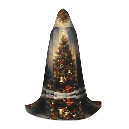 AMHMNZDXH Kapuzenumhang mit Weihnachtsbaum und Glocken für Teenager für Halloween, Cosplay, Party, Tanz AMHMNZDXH Kapuzenumhang mit Weihnachtsbaum und Glocken für Teenager für Halloween, Cosplay, Party, Tanz von AMHMNZDXH