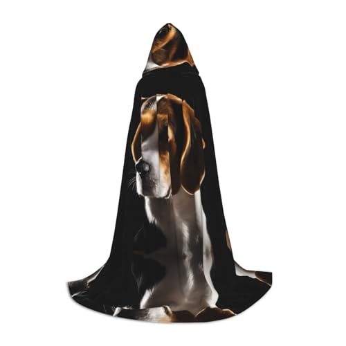 AMHMNZDXH Kapuzenumhang mit süßem Hundeaufdruck, für Teenager, Halloween, Cosplay, Party, Tanz von AMHMNZDXH