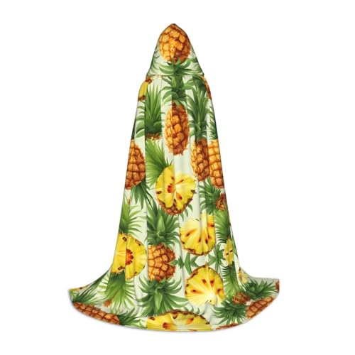 AMHMNZDXH Kapuzenumhang mit tropischer Frucht, Ananas-Druck, für Teenager, Halloween, Cosplay, Party, Tanz von AMHMNZDXH