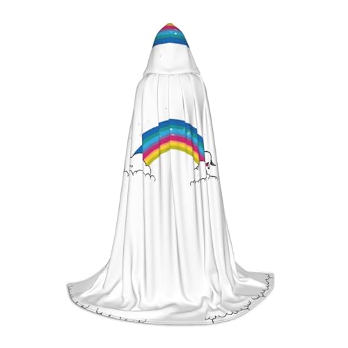AMHMNZDXH Kleiner Regenbogen-Druck Kapuzenumhang für Teenager für Halloween, Cosplay, Party, Tanz AMHMNZDXH Kleiner Regenbogen-Druck Kapuzenumhang für Teenager für Halloween, Cosplay, Party, Tanz von AMHMNZDXH