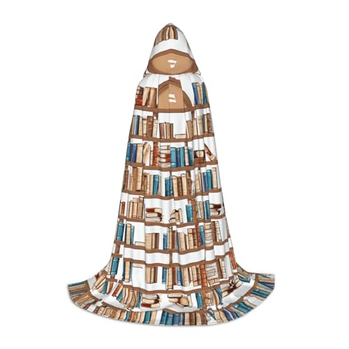 AMHMNZDXH Lustiger Bücherregal-Kollektion, bedruckter Kapuzenumhang für Teenager für Halloween, Cosplay, Party, Tanz AMHMNZDXH Lustiger Bücherregal-Kollektion, bedruckter Kapuzenumhang für Teenager für Halloween, Cosplay, Party, Tanz von AMHMNZDXH