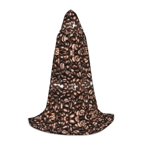 AMHMNZDXH Lustiger gerösteter Kaffeebohnen-Aufdruck, Kapuzenumhang für Teenager für Halloween, Cosplay, Party, Tanz AMHMNZDXH Lustiger gerösteter Kaffeebohnen-Aufdruck, Kapuzenumhang für Teenager für Halloween, Cosplay, Party, Tanz von AMHMNZDXH