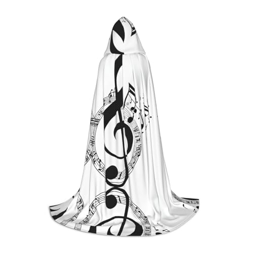 AMHMNZDXH Musikdruck Kapuzenumhang für Teenager für Halloween, Cosplay, Party, Tanz AMHMNZDXH Musikdruck Kapuzenumhang für Teenager für Halloween, Cosplay, Party, Tanz von AMHMNZDXH