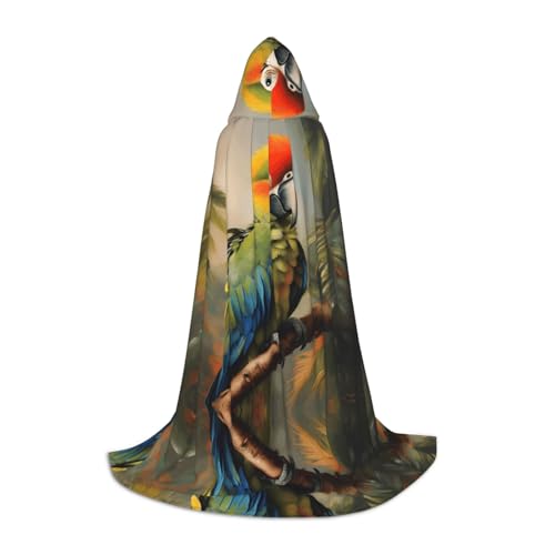AMHMNZDXH Niedlicher Papageien-Druck Kapuzenumhang für Teenager für Halloween, Cosplay, Party, Tanz AMHMNZDXH Niedlicher Papageien-Druck Kapuzenumhang für Teenager für Halloween, Cosplay, Party, Tanz von AMHMNZDXH