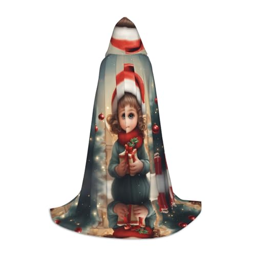 AMHMNZDXH Niedlicher Weihnachtsferien Druck Kapuzenumhang für Teenager für Halloween, Cosplay, Party, Tanz AMHMNZDXH Niedlicher Weihnachtsferien Druck Kapuzenumhang für Teenager für Halloween, Cosplay, Party, Tanz von AMHMNZDXH