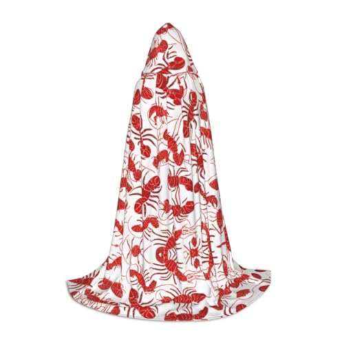 AMHMNZDXH Roter Kapuzenumhang mit Hummer-Druck, für Teenager, Halloween, Cosplay, Party, Tanz AMHMNZDXH Roter Kapuzenumhang mit Hummer-Druck, für Teenager, Halloween, Cosplay, Party, Tanz von AMHMNZDXH