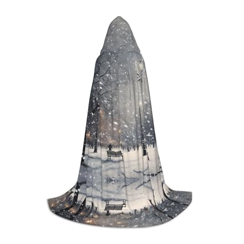 AMHMNZDXH Snow Falling In The Park Print Hooded Cape For Teens For Halloween, Cosplay, Party, Dance AMHMNZDXH Snow Falling In The Park Print Hooded Cape For Teens For Halloween, Cosplay, Party, Dance von AMHMNZDXH