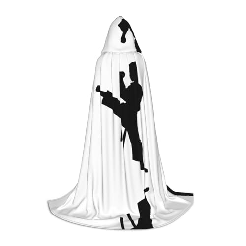 AMHMNZDXH Taekwondo Kampfsport-Druck Kapuzenumhang für Teenager für Halloween, Cosplay, Party, Tanz AMHMNZDXH Taekwondo Kampfsport-Druck Kapuzenumhang für Teenager für Halloween, Cosplay, Party, Tanz von AMHMNZDXH