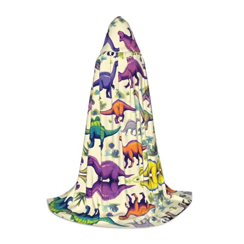 AMHMNZDXH Umhang mit buntem Dinosaurier-Druck für Jugendliche für Halloween, Cosplay, Party, Tanz AMHMNZDXH Umhang mit buntem Dinosaurier-Druck für Jugendliche für Halloween, Cosplay, Party, Tanz von AMHMNZDXH