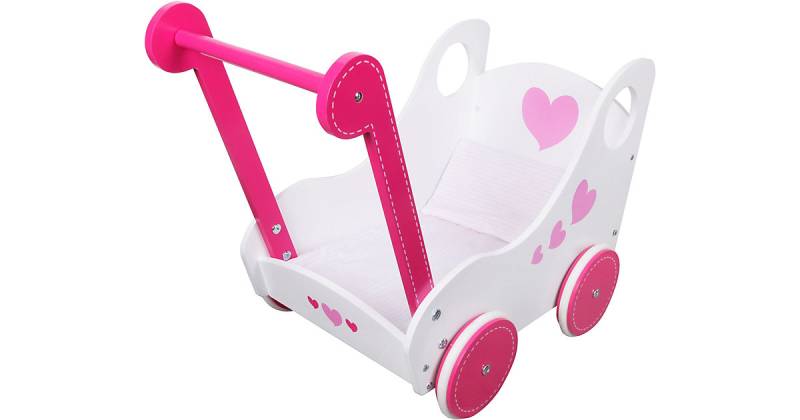 Amia Holz Puppenwagen Flora, mit 2 Kissen