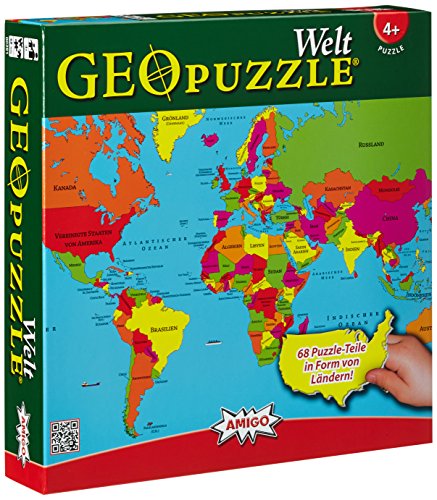 Amigo Spiel + Freizeit GEO 507 381 - GeoPuzzle – Welt, 36 Monate+ von AMIGO