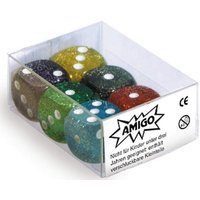Würfel Glitter W06 Set gemischt (Spiel-Zubehör) von AMIGO Spiel + Freizeit