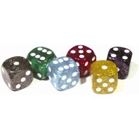 AMIGO 00034 Würfel Glitter W06 16 mm, sortiert AMIGO 00034 Würfel Glitter W06 16 mm, sortiert von AMIGO