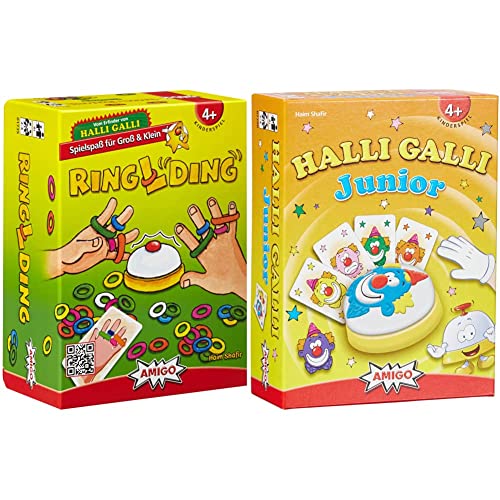 AMIGO 01735 - Ringlding, 4 Jahre+ & 7790 - Halli Galli Junior, Kartenspiel von AMIGO