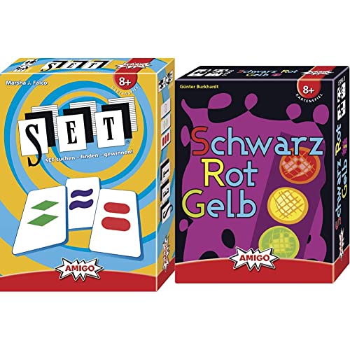 AMIGO 03703 - Kartenspiel Set & Spiel + Freizeit 1720 1663 - Schwarz Rot Gelb, Kartenspiel von AMIGO