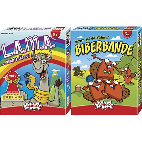 AMIGO Spiel + Freizeit Spielkarten 01907 - LAMA & Spiele 2920 - Biberbande von AMIGO