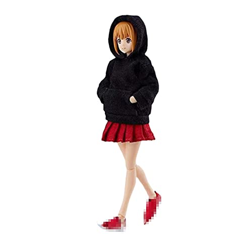 AMITD 1/12 Maßstab Action Figure Clothes,Weibliche Hoodie Sweater Costume Clothes for 6inch Action Figure Körper (Black, Damenbekleidung) von AMITD