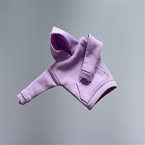 AMITD 1/12 Maßstab Action Figure Clothes,Weibliche Hoodie Sweater Costume Clothes for 6inch Action Figure Körper (Purple, Damenbekleidung) von AMITD
