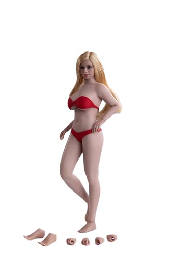 AMITD 1/12 Maßstab Weibliche Figure 6inch Weibliche TBLeague Super Flexible Suntan Skin Slightly Fat Large Bust Miniature Action Figure Collectible (T05B) von AMITD
