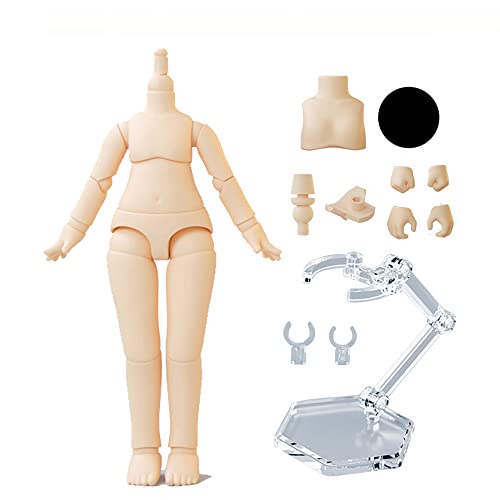 AMITD 1/12 Scale BJD Doll Body 9.6cm/11cm YMY2 Body Action Figures Replacement Body Doll Accessories (Milky White,11cm) von AMITD