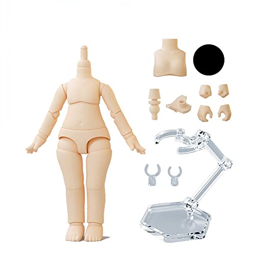 AMITD 1/12 Scale BJD Doll Body 9.6cm/11cm YMY2 Body Action Figures Replacement Body Doll Accessories (Milky White,9.6cm) von AMITD