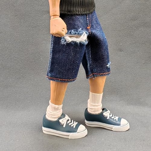 AMITD 1/12 Scale Clothes，1 Piece of Denim Shorts，Denim Shorts, 6-inch Toy Trendy Clothes（Blue） von AMITD