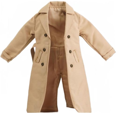 AMITD 1/12 Scale Doll Clothes Men's Trench Coat for 6 inch Male Action Figure Body (Khaki) von AMITD