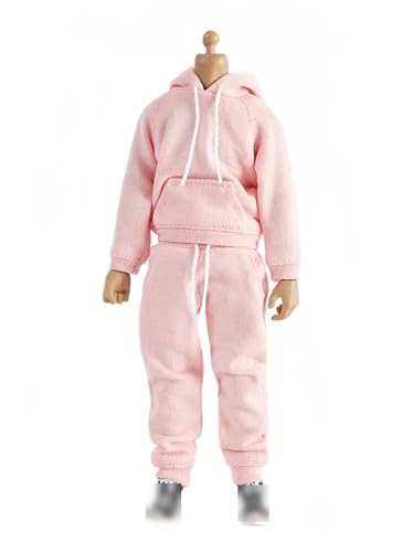 AMITD 1/12 Scale Figure Clothes Hooded Sweatshirt and Sweatpants for 6 inch Action Figure(Pink) von AMITD