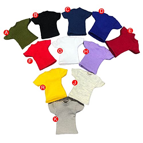 AMITD 1/12 Scale Male Accessories Clothes T Shirt for 6 inch Man Collectible Action Figure B, Multicolored, Medium (SJYT-001) von AMITD