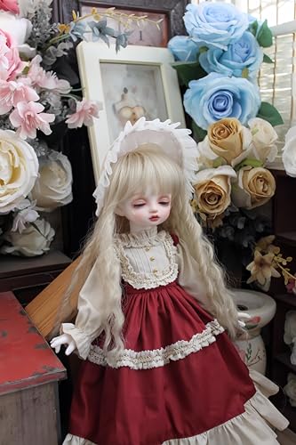 AMITD 1/3 1/4 1/6 BJD Doll Clothes Handmade Fashionable and Cute Clothing Suitable for 11.8 in 18in 24 in BJD SD Doll (Burgundy, 1/4) von AMITD