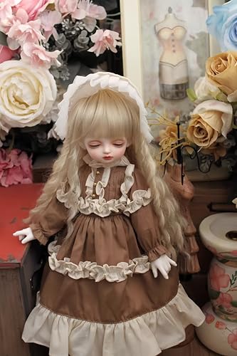 AMITD 1/3 1/4 1/6 BJD Doll Clothes Handmade Fashionable and Cute Clothing Suitable for 11.8 in 18in 24 in BJD SD Doll (Dark Brown, 1/3) von AMITD