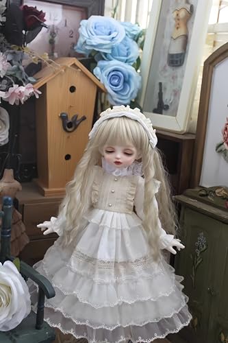 AMITD 1/3 1/4 1/6 BJD Doll Clothes Handmade Fashionable and Cute Clothing Suitable for 11.8 in 18in 24 in BJD SD Doll (White, 1/6) von AMITD