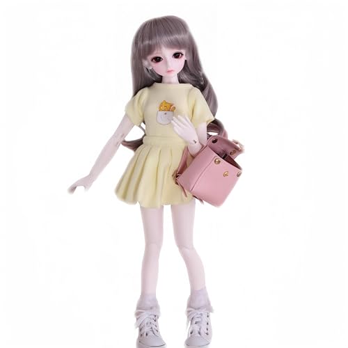 AMITD 1/4 BJD Doll Kawaii Doll Move Joints Handmade Makeup 18 Inches Collectible Cartoon Dress up Dolls The (J) von AMITD