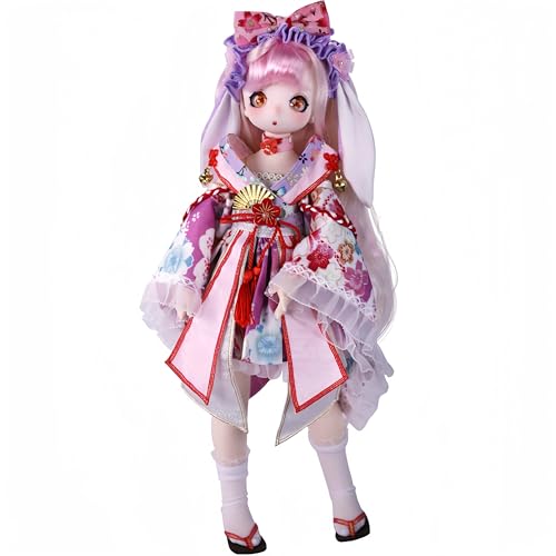 AMITD 1/4 BJD Doll Kawaii Doll Move Joints Handmade Makeup Cute 18 Inches Collectible Cartoon Dress up Dolls Best Gift (G) von AMITD