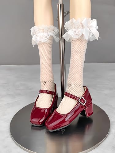 AMITD 1/4 BJD Doll Shoes Carefully Crafted Fashionable Shoes Suitable for 18 inch BJD SD Doll Gifts for Doll Lovers (Bright Red) von AMITD
