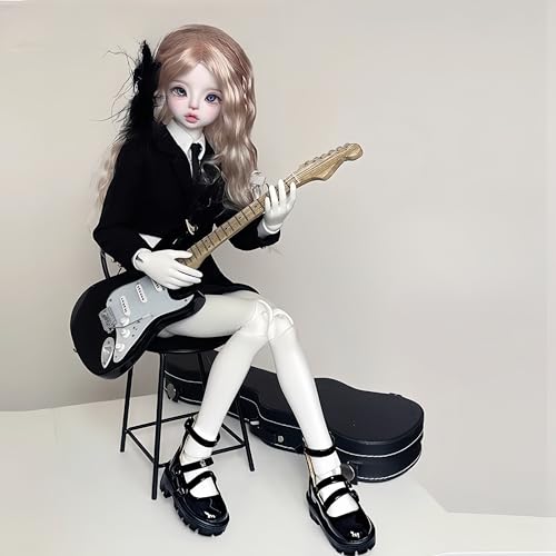 AMITD 1/4 BJD Doll Shoes Handmade Fashion and Cute Shoes Suitable for 18 inch BJD SD Doll Gifts for Doll Lovers (Black (Long)) von AMITD